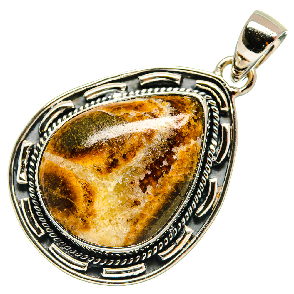 Septarian Nodule Pendants handcrafted by Anasilvercos - PD25588 - Photo 2