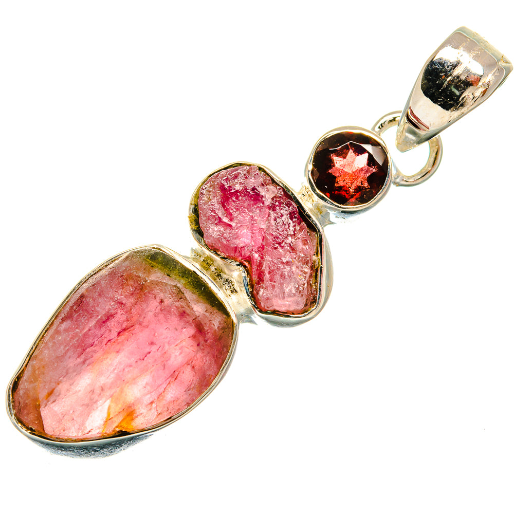 Watermelon Tourmaline Pendants handcrafted by Anasilvercos - PD25615 - Photo 2