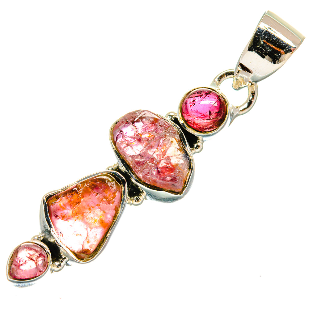 Pink Tourmaline Pendants handcrafted by Anasilvercos - PD25624 - Photo 2