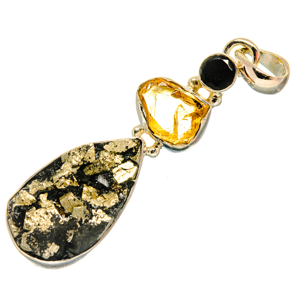 Pyrite Pendants handcrafted by Anasilvercos - PD25655 - Photo 2