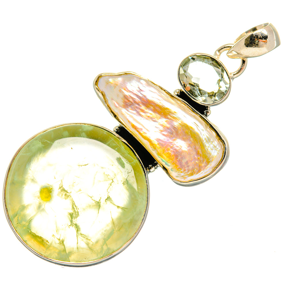 Prehnite Pendants handcrafted by Anasilvercos - PD25666 - Photo 2