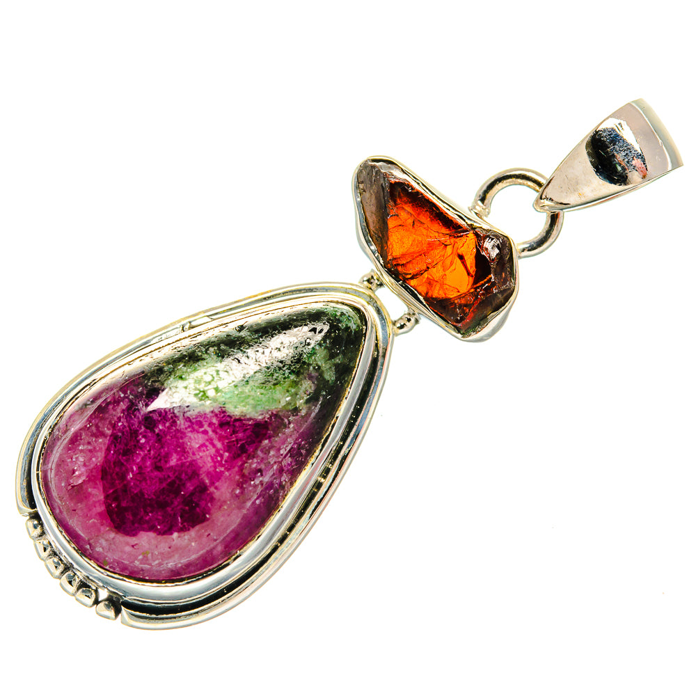 Ruby Zoisite Pendants handcrafted by Anasilvercos - PD25667 - Photo 2