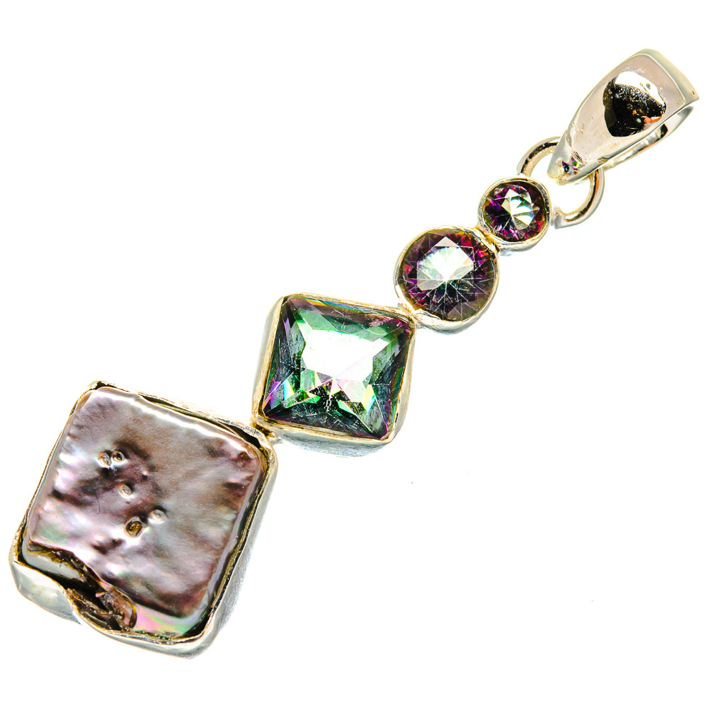 Titanium Mother Of Pearl Pendants handcrafted by Anasilvercos - PD25676 - Photo 2