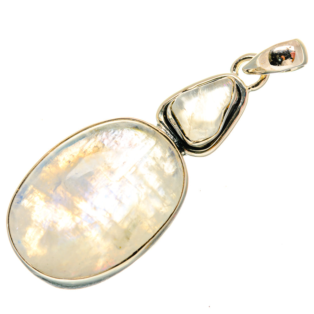 Rainbow Moonstone Pendants handcrafted by Anasilvercos - PD25684 - Photo 2