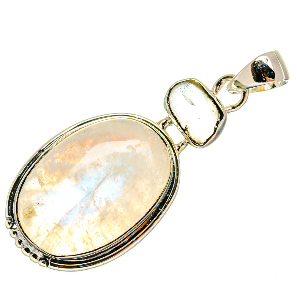 Rainbow Moonstone Pendants handcrafted by Anasilvercos - PD25685 - Photo 2