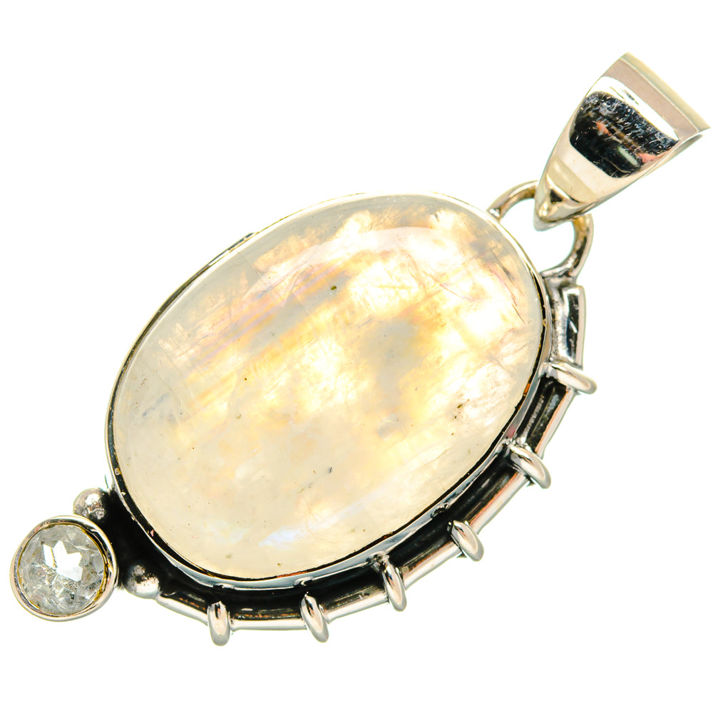 Rainbow Moonstone Pendants handcrafted by Anasilvercos - PD25691 - Photo 2