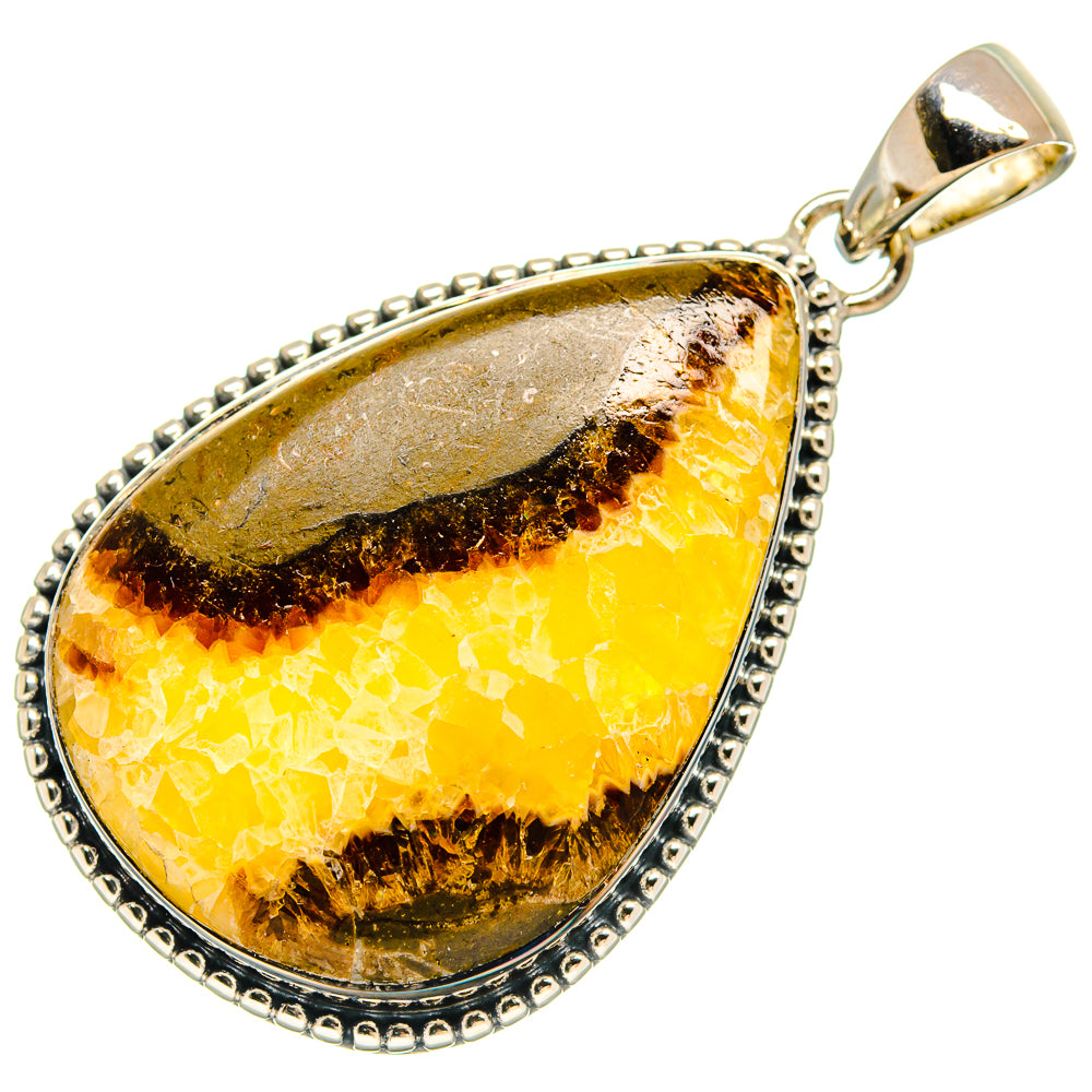 Septarian Nodule Pendants handcrafted by Anasilvercos - PD25705 - Photo 2
