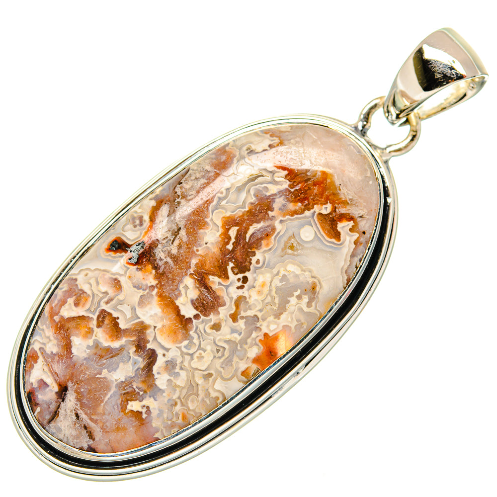 Laguna Lace Agate Pendants handcrafted by Anasilvercos - PD25713 - Photo 2