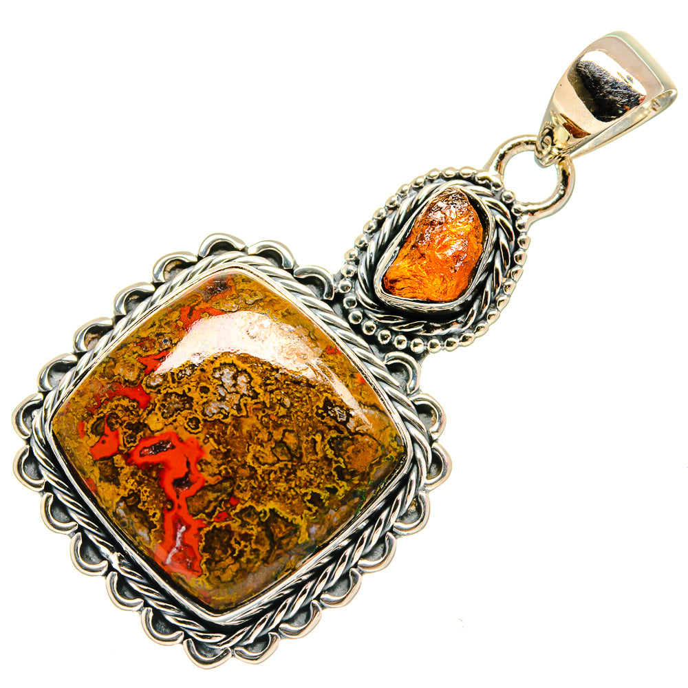 Moroccan Agate Pendants handcrafted by Anasilvercos - PD25727 - Photo 2