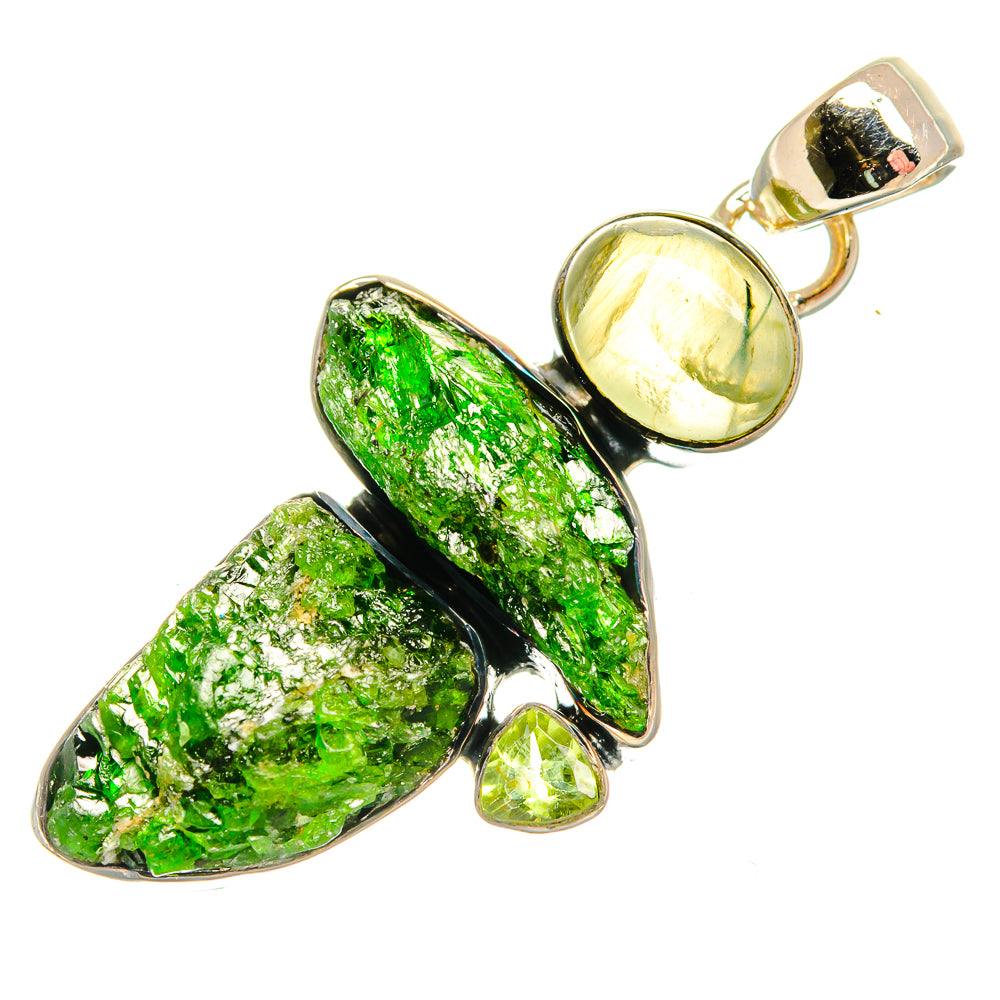 Chrome Diopside Pendants handcrafted by Anasilvercos - PD25792 - Photo 2