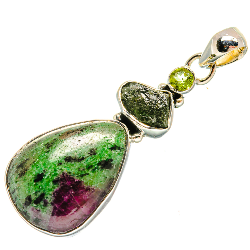 Ruby Zoisite Pendants handcrafted by Anasilvercos - PD25795 - Photo 2