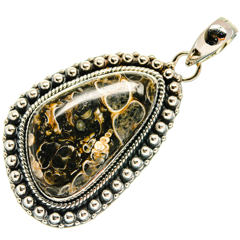 Turritella Agate Pendants handcrafted by Anasilvercos - PD25803 - Photo 2