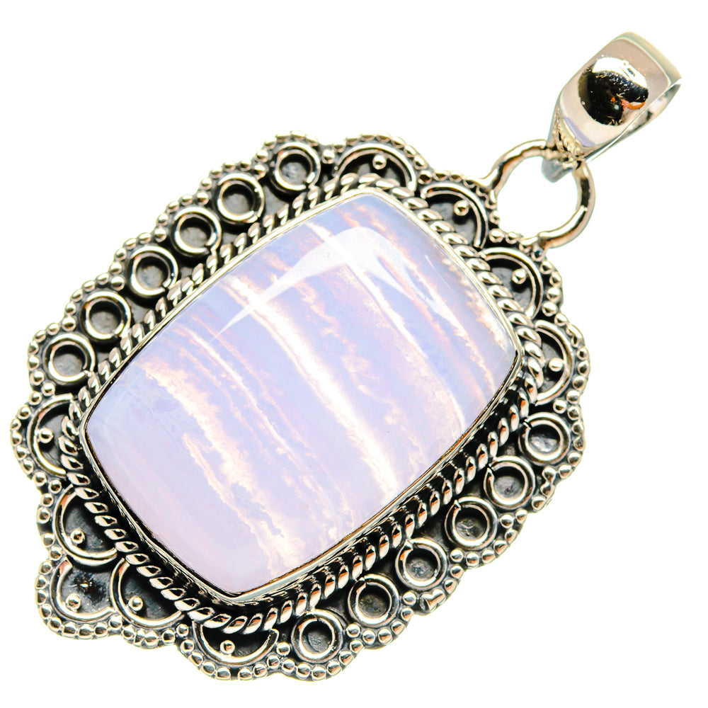 Blue Lace Agate Pendants handcrafted by Anasilvercos - PD25812 - Photo 2
