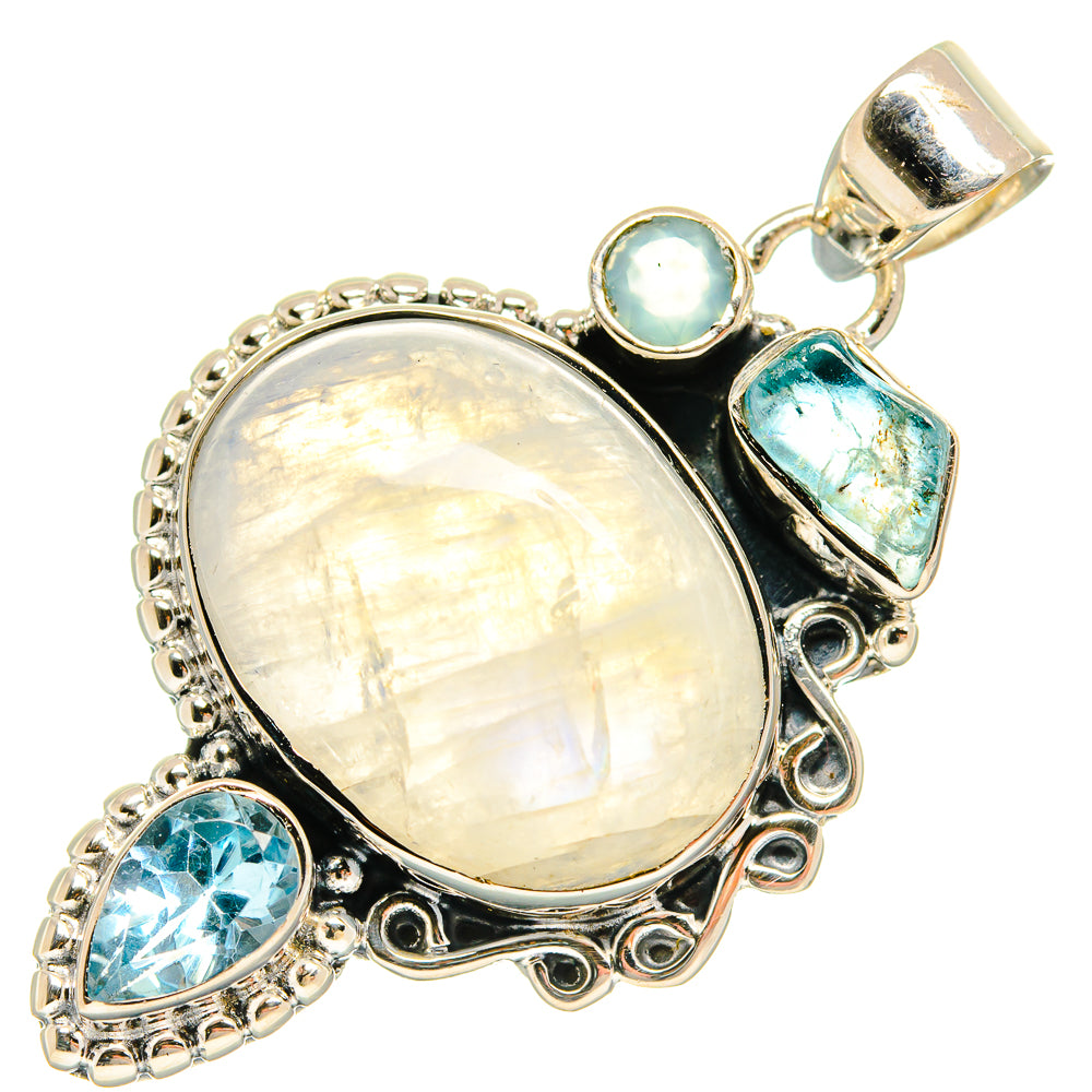 Rainbow Moonstone Pendants handcrafted by Anasilvercos - PD25828 - Photo 2