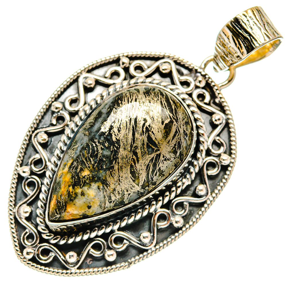 Pyrite Agate Pendants handcrafted by Anasilvercos - PD25856 - Photo 2