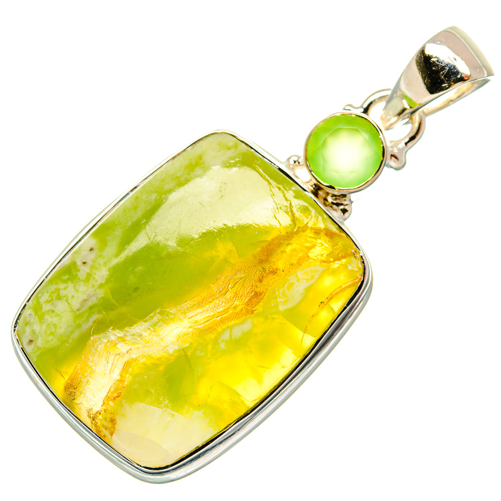 African Green Opal Pendants handcrafted by Anasilvercos - PD25901 - Photo 2