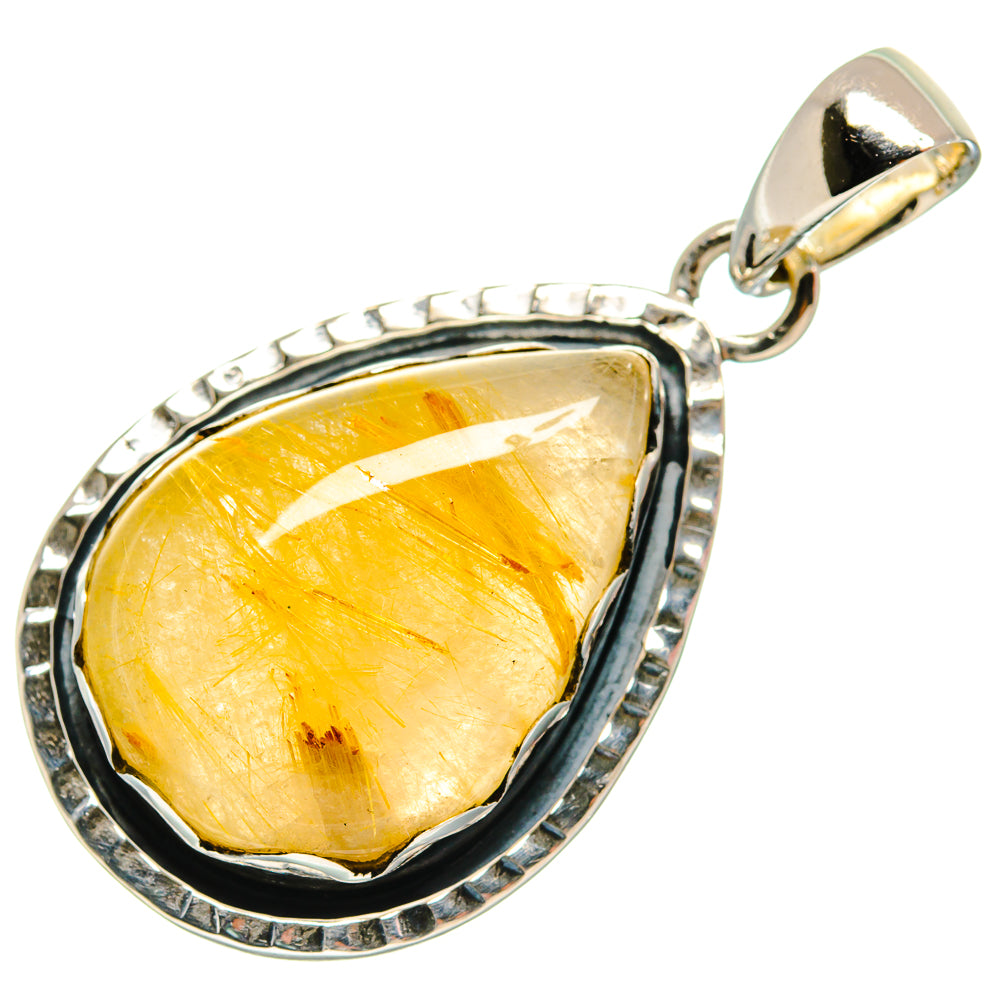Rutilated Quartz Pendants handcrafted by Anasilvercos - PD25915 - Photo 2