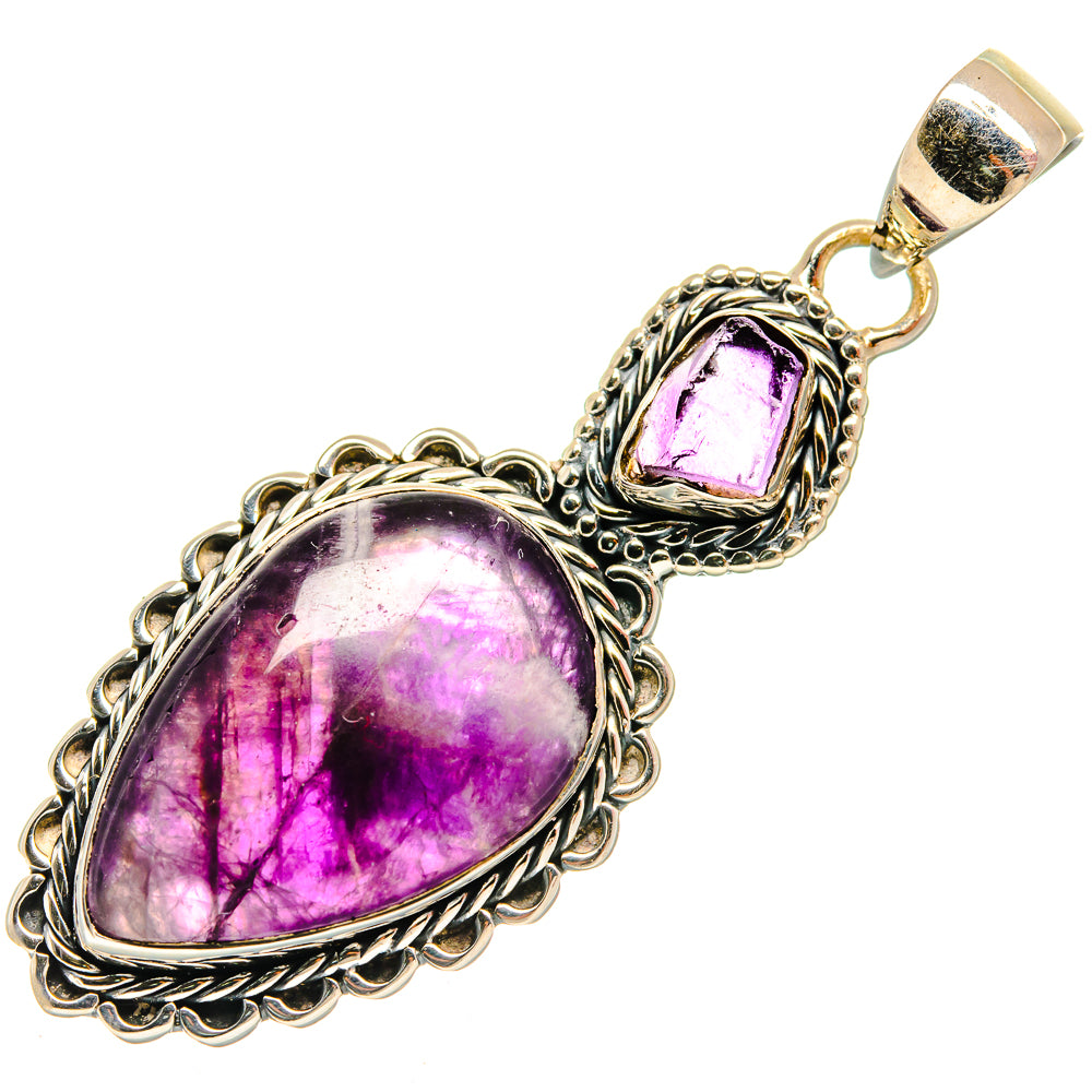 Chevron Amethyst Pendants handcrafted by Anasilvercos - PD25918 - Photo 2