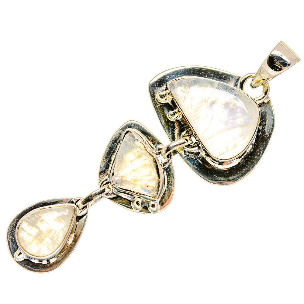 Rainbow Moonstone Pendants handcrafted by Anasilvercos - PD25929 - Photo 2