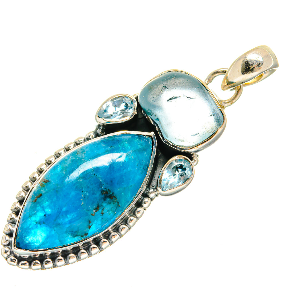 Chrysocolla Pendants handcrafted by Anasilvercos - PD25952 - Photo 2