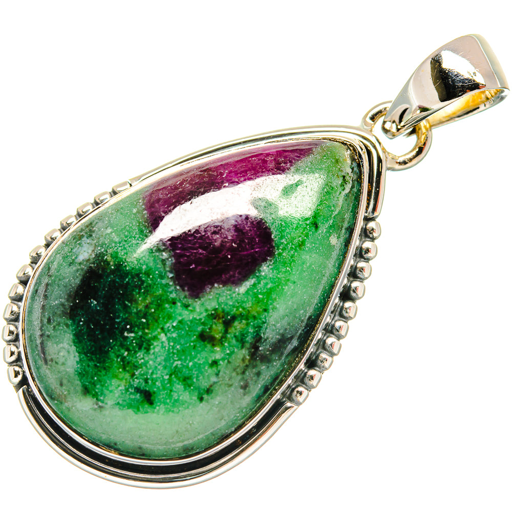Ruby Zoisite Pendants handcrafted by Anasilvercos - PD25979 - Photo 2