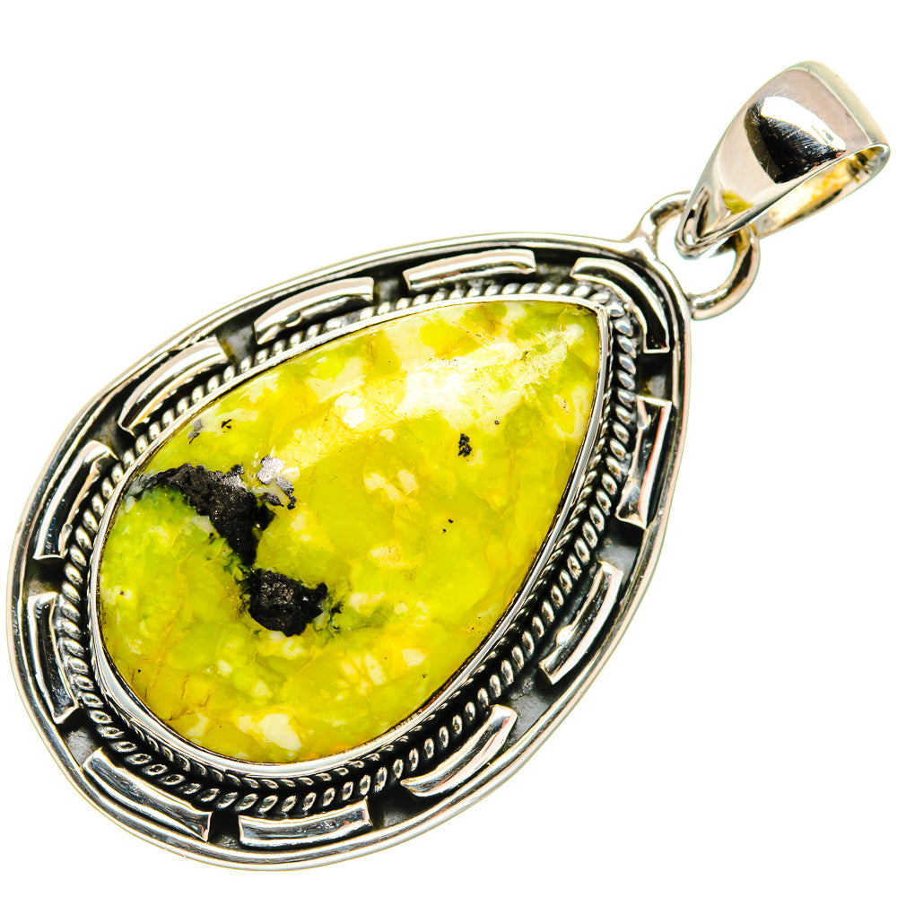 African Green Opal Pendants handcrafted by Anasilvercos - PD25982 - Photo 2