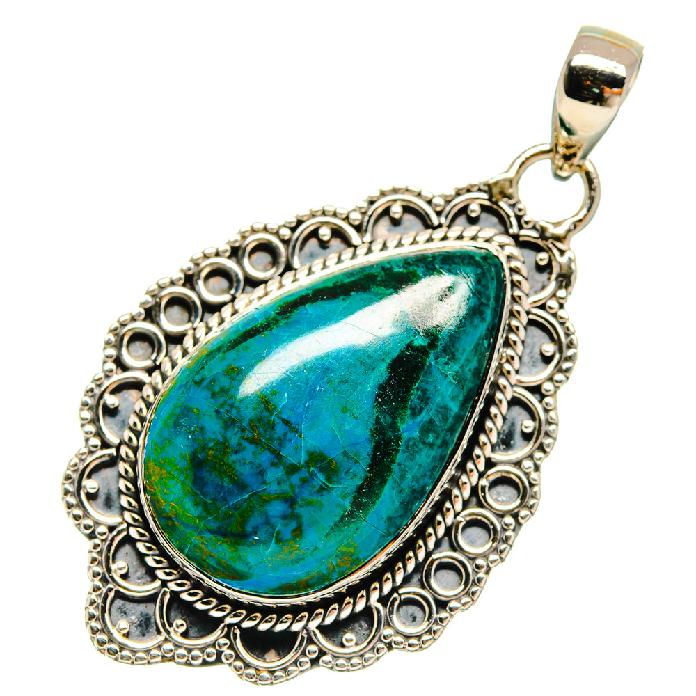 Chrysocolla Pendants handcrafted by Anasilvercos - PD25984 - Photo 2