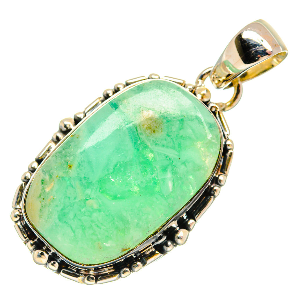 Australian Green Opal Pendants handcrafted by Anasilvercos - PD25987 - Photo 2