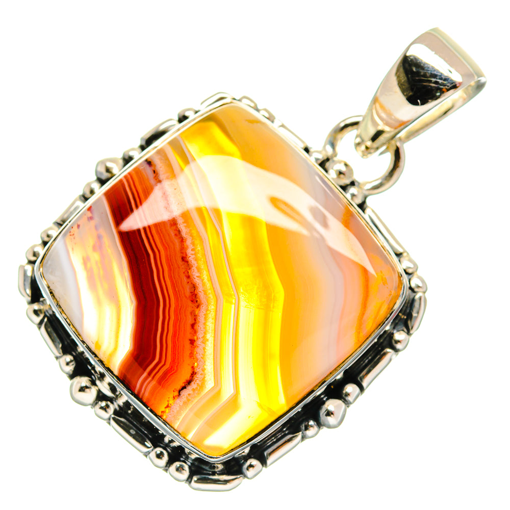 Botswana Agate Pendants handcrafted by Anasilvercos - PD26001 - Photo 2