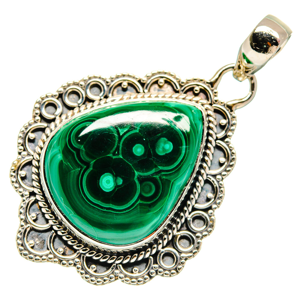 Malachite Pendants handcrafted by Anasilvercos - PD26006 - Photo 2