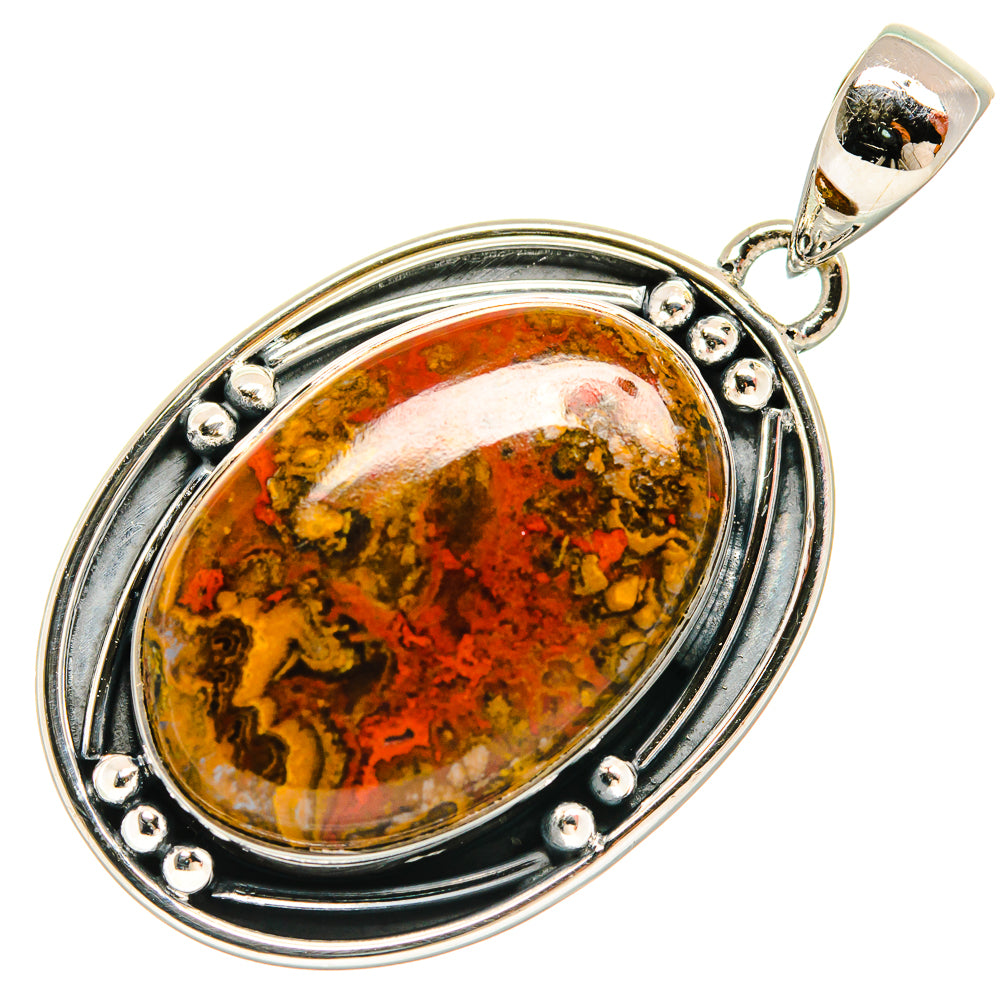 Moroccan Agate Pendants handcrafted by Anasilvercos - PD26009 - Photo 2