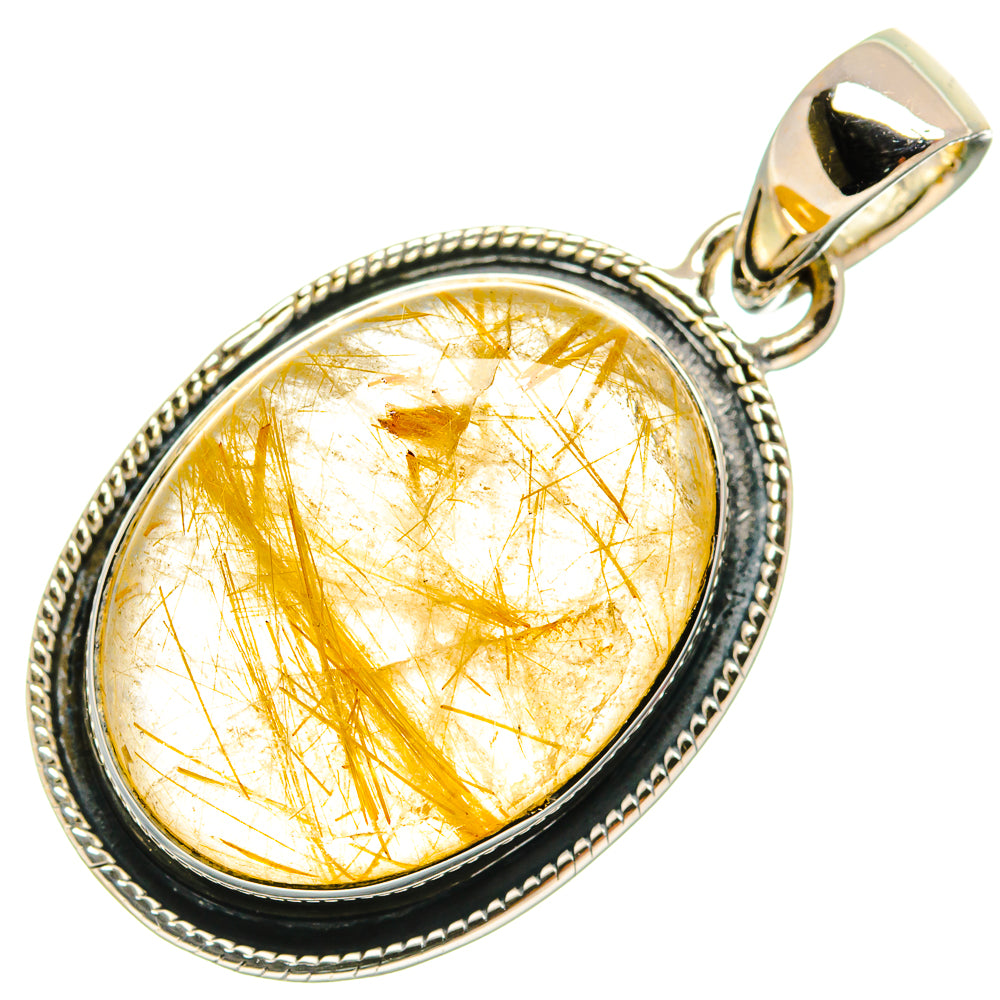 Rutilated Quartz Pendants handcrafted by Anasilvercos - PD26013 - Photo 2