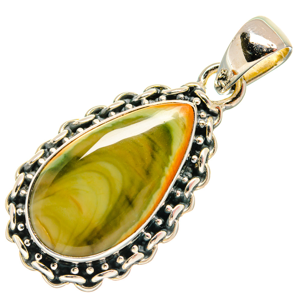 Polychrome Jasper Pendants handcrafted by Anasilvercos - PD26028 - Photo 2