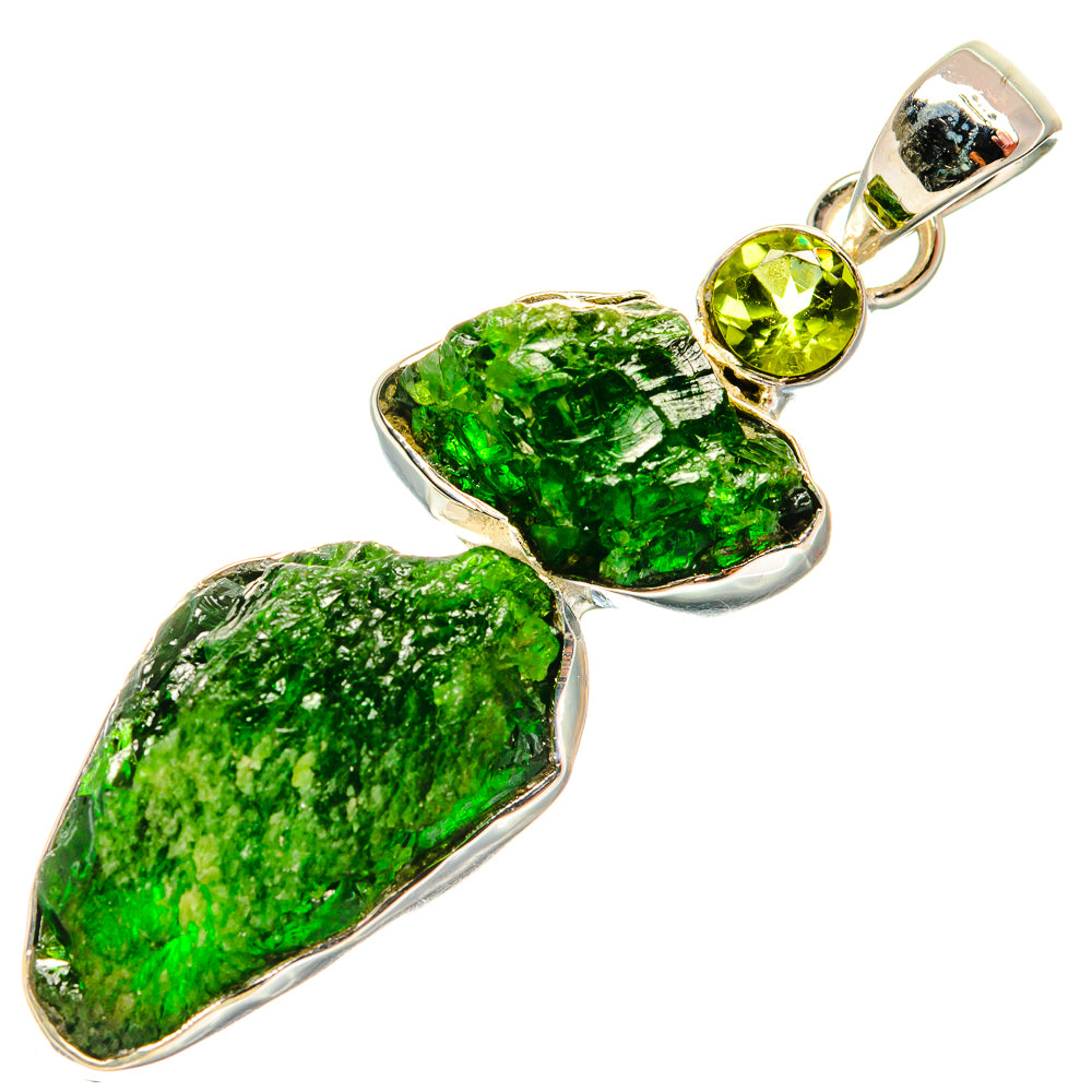 Chrome Diopside Pendants handcrafted by Anasilvercos - PD26205 - Photo 2