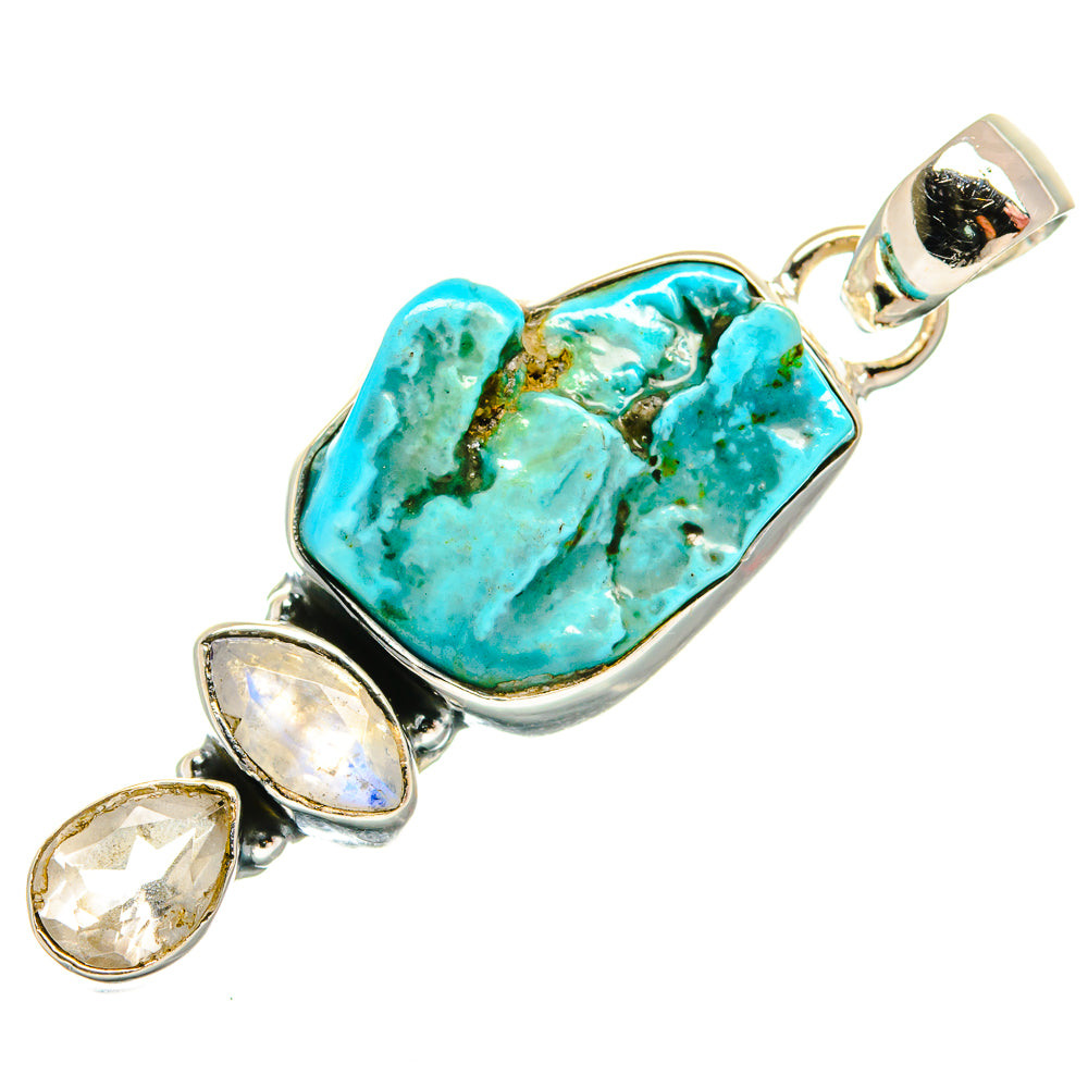 Tibetan Turquoise Pendants handcrafted by Anasilvercos - PD26218 - Photo 2