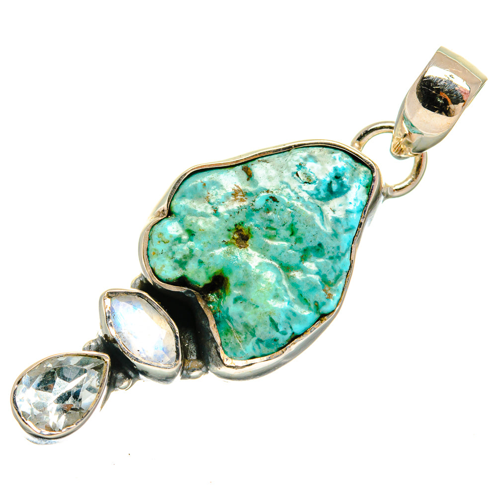 Tibetan Turquoise Pendants handcrafted by Anasilvercos - PD26222 - Photo 2