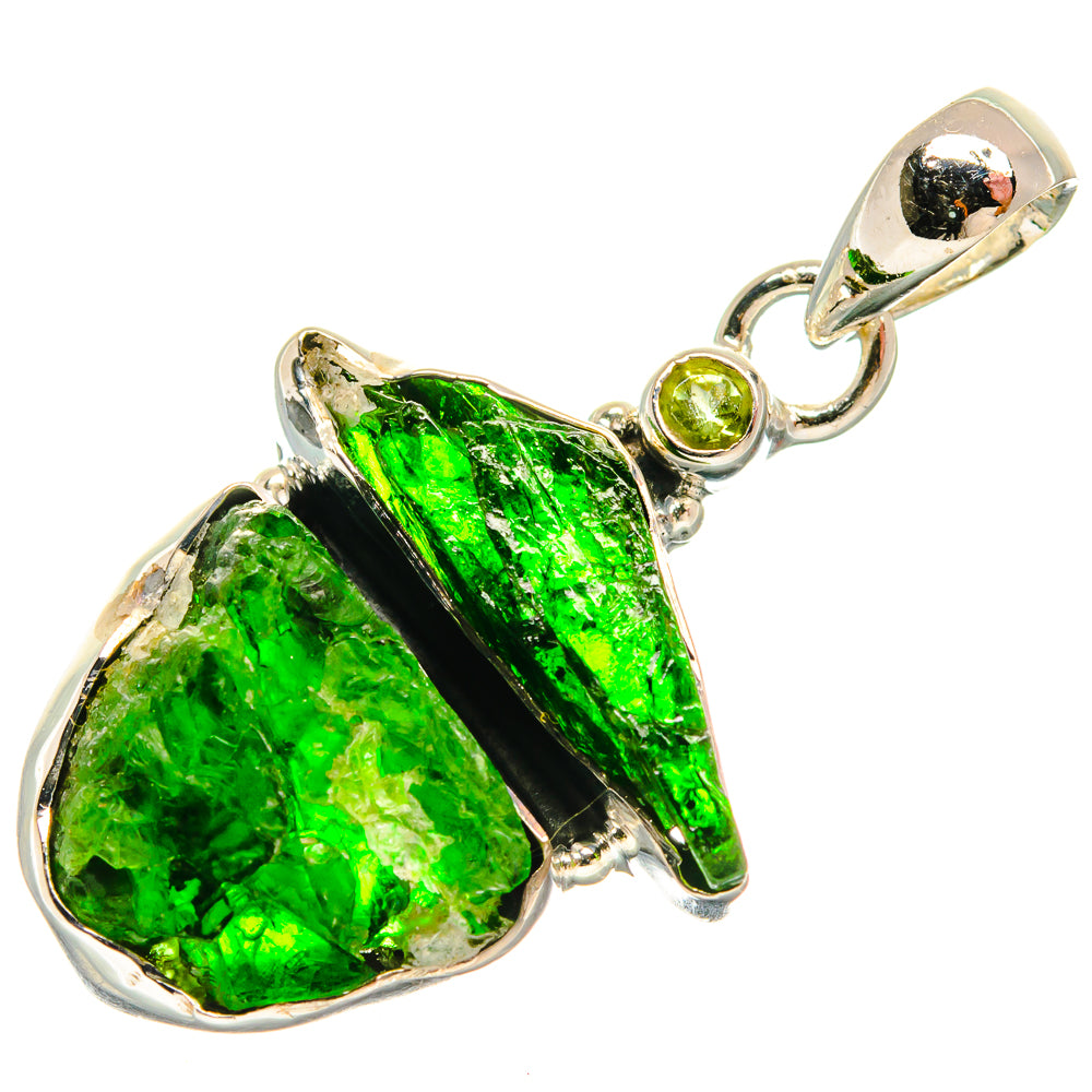 Chrome Diopside Pendants handcrafted by Anasilvercos - PD26223 - Photo 2