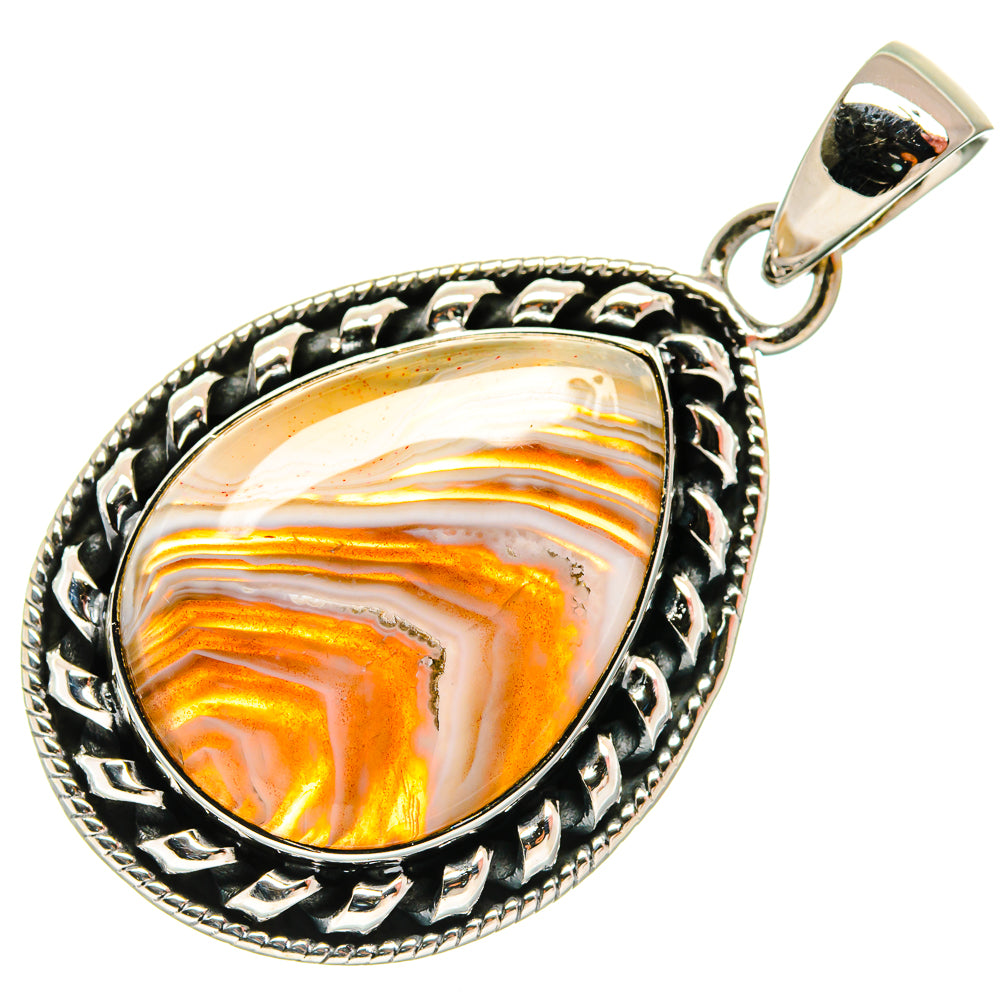 Botswana Agate Pendants handcrafted by Anasilvercos - PD26231 - Photo 2