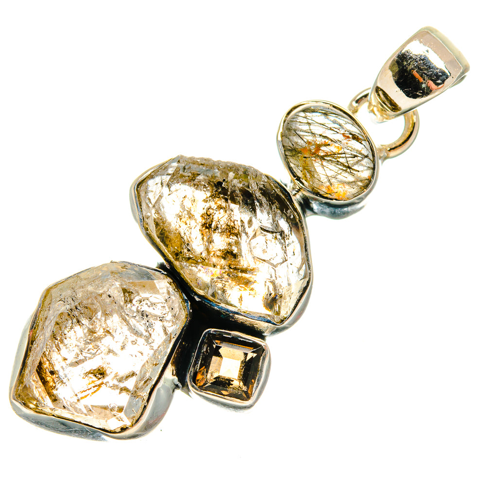 Herkimer Diamond Pendants handcrafted by Anasilvercos - PD26237 - Photo 2