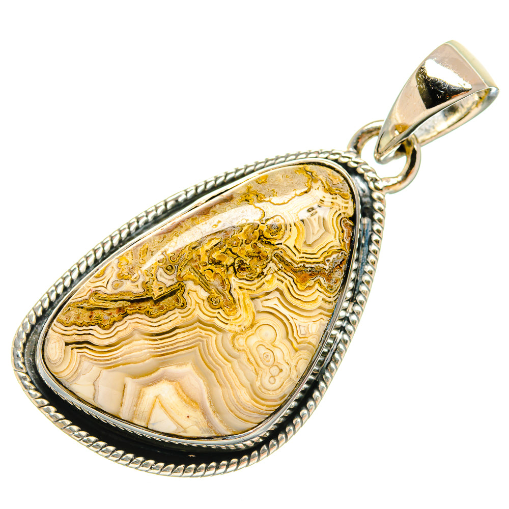Laguna Lace Agate Pendants handcrafted by Anasilvercos - PD26239 - Photo 2