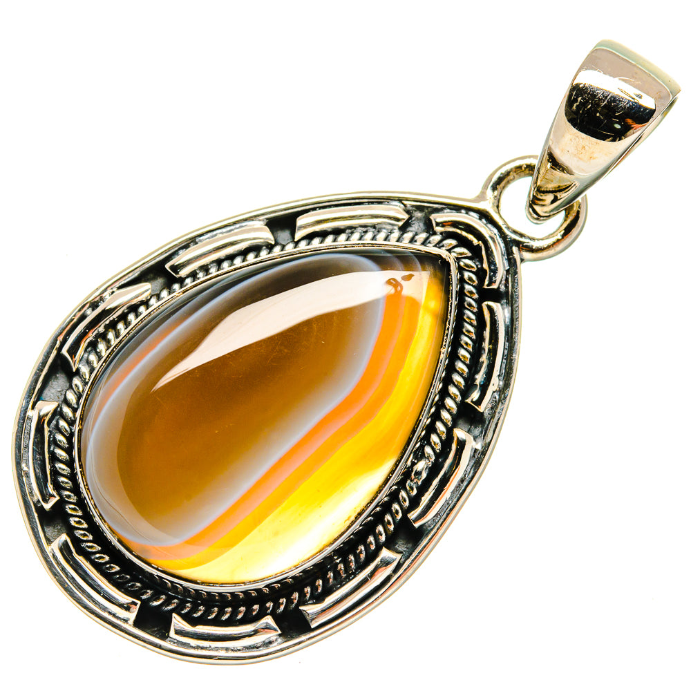 Botswana Agate Pendants handcrafted by Anasilvercos - PD26240 - Photo 2