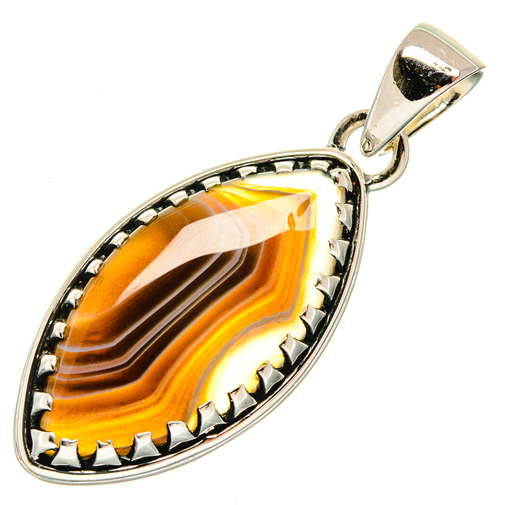 Botswana Agate Pendants handcrafted by Anasilvercos - PD26250 - Photo 2