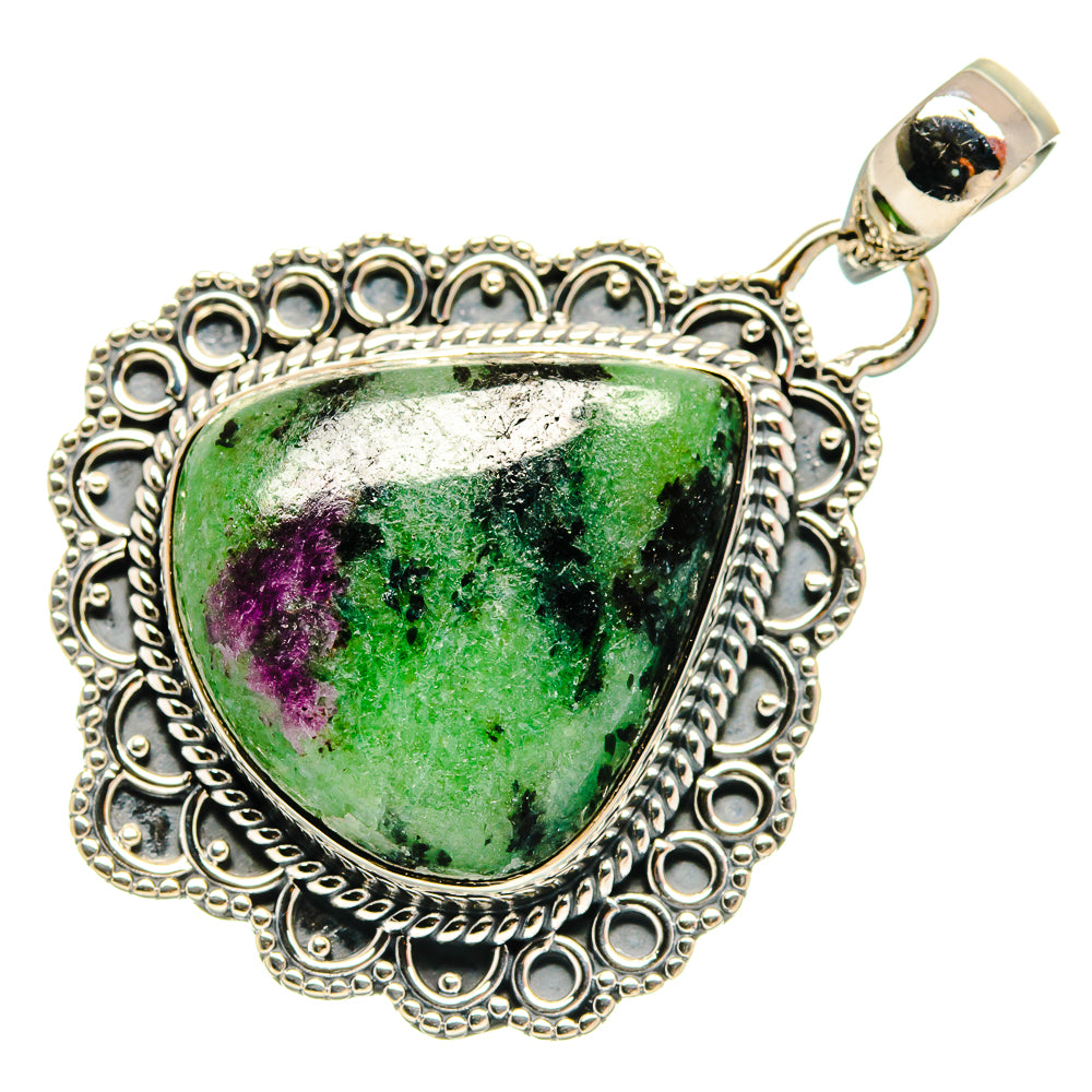 Ruby Zoisite Pendants handcrafted by Anasilvercos - PD26335 - Photo 2