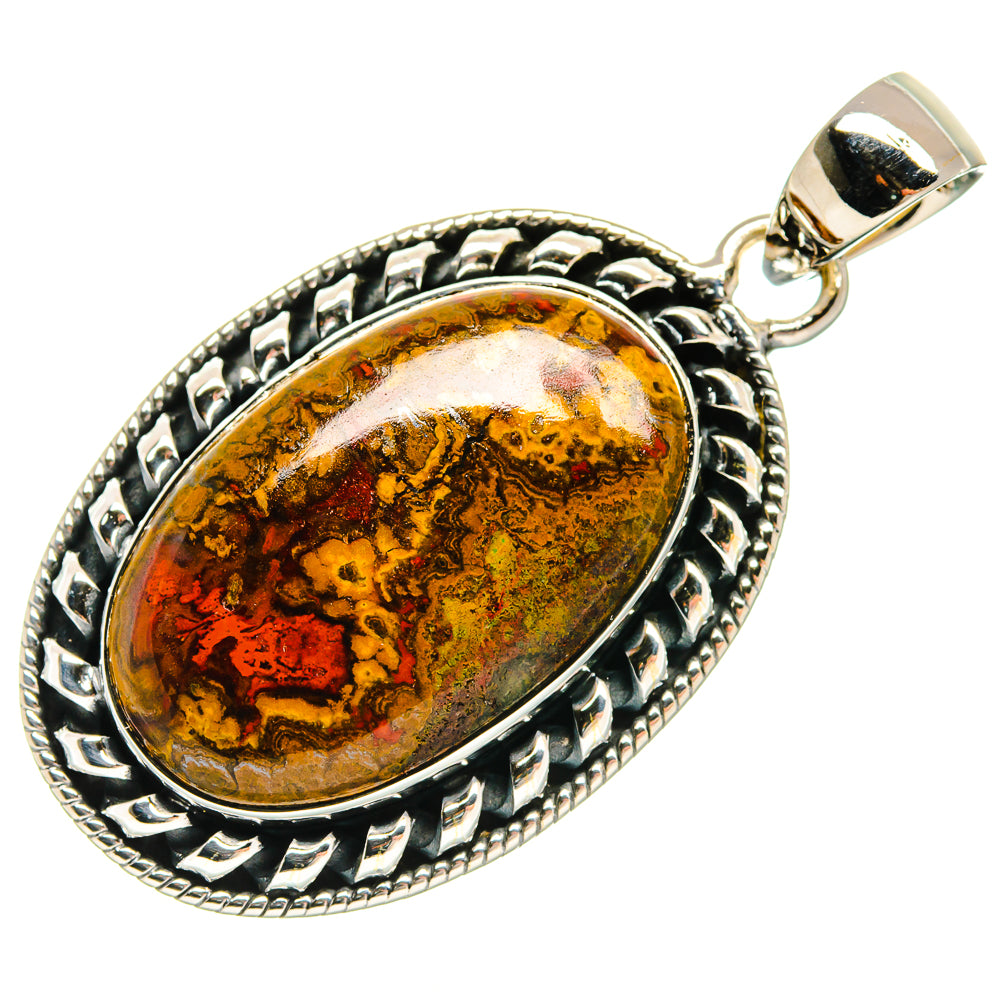 Moroccan Agate Pendants handcrafted by Anasilvercos - PD26359 - Photo 2