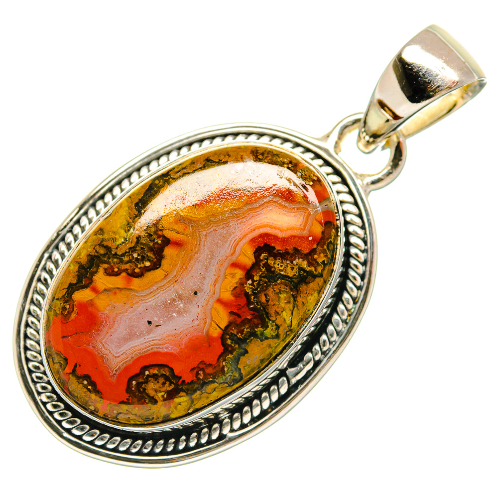 Moroccan Agate Pendants handcrafted by Anasilvercos - PD26368 - Photo 2