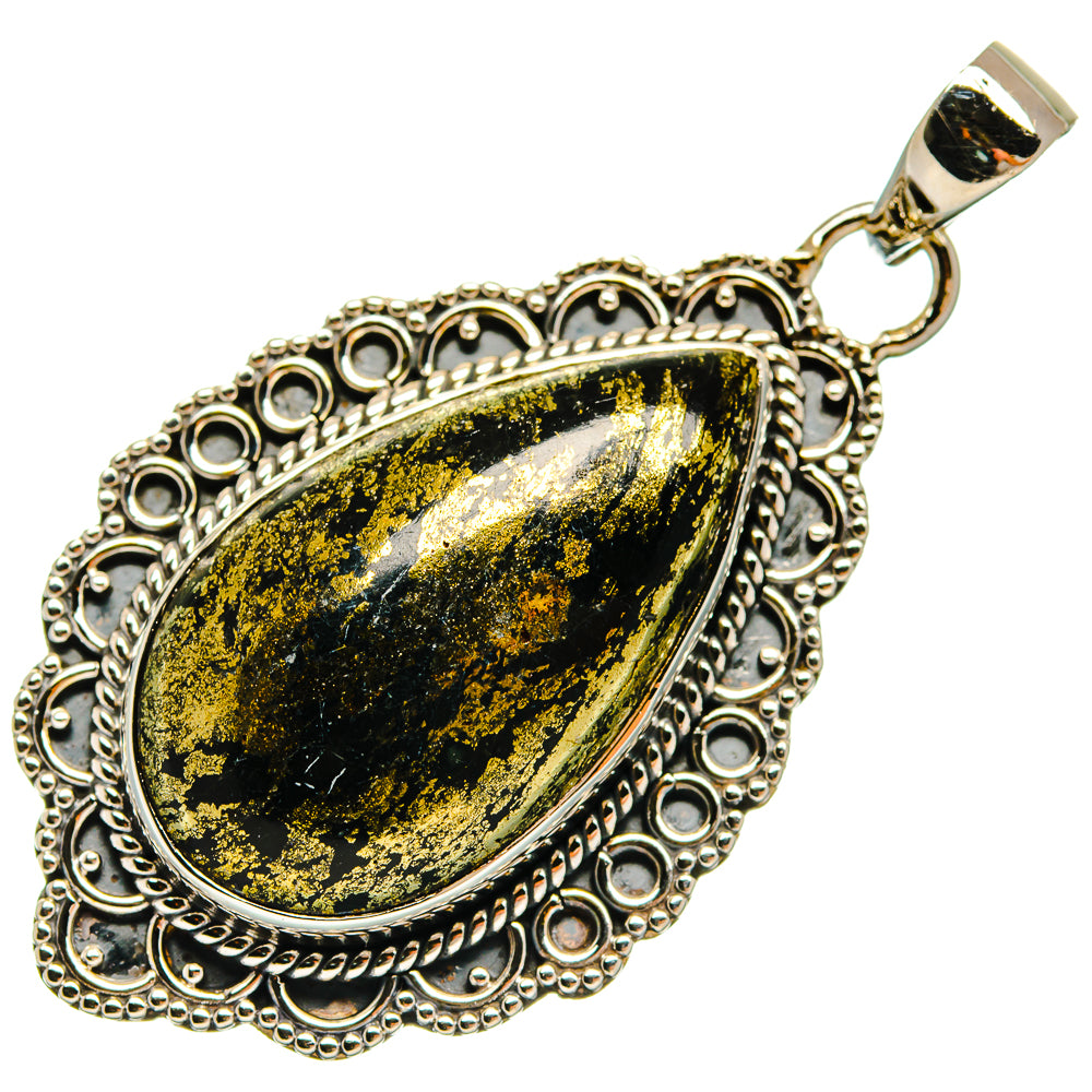 Pyrite Agate Pendants handcrafted by Anasilvercos - PD26391 - Photo 2