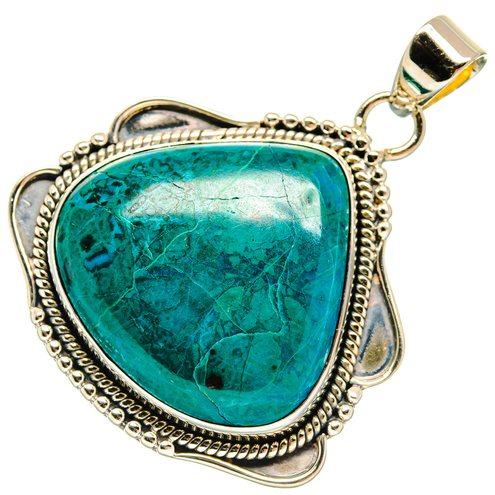 Chrysocolla Pendants handcrafted by Anasilvercos - PD26392 - Photo 2