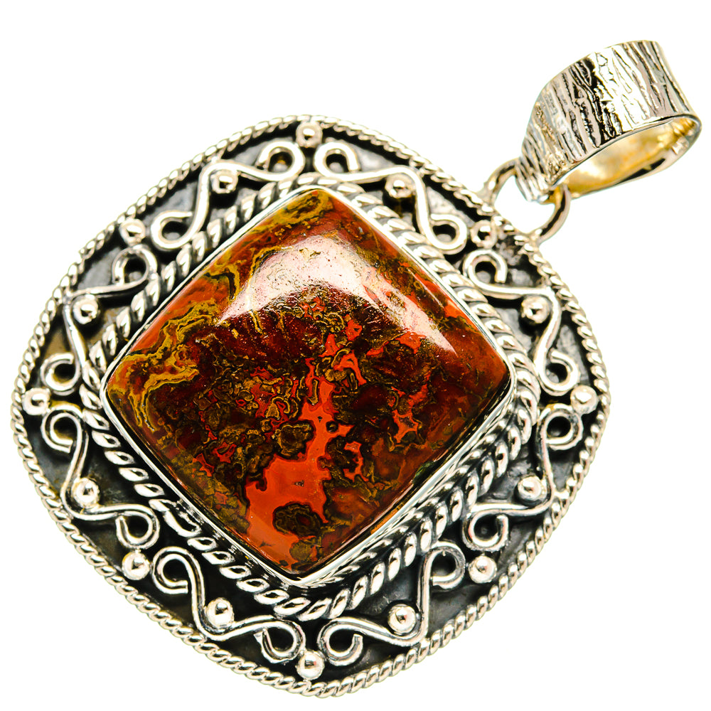Moroccan Agate Pendants handcrafted by Anasilvercos - PD26397 - Photo 2