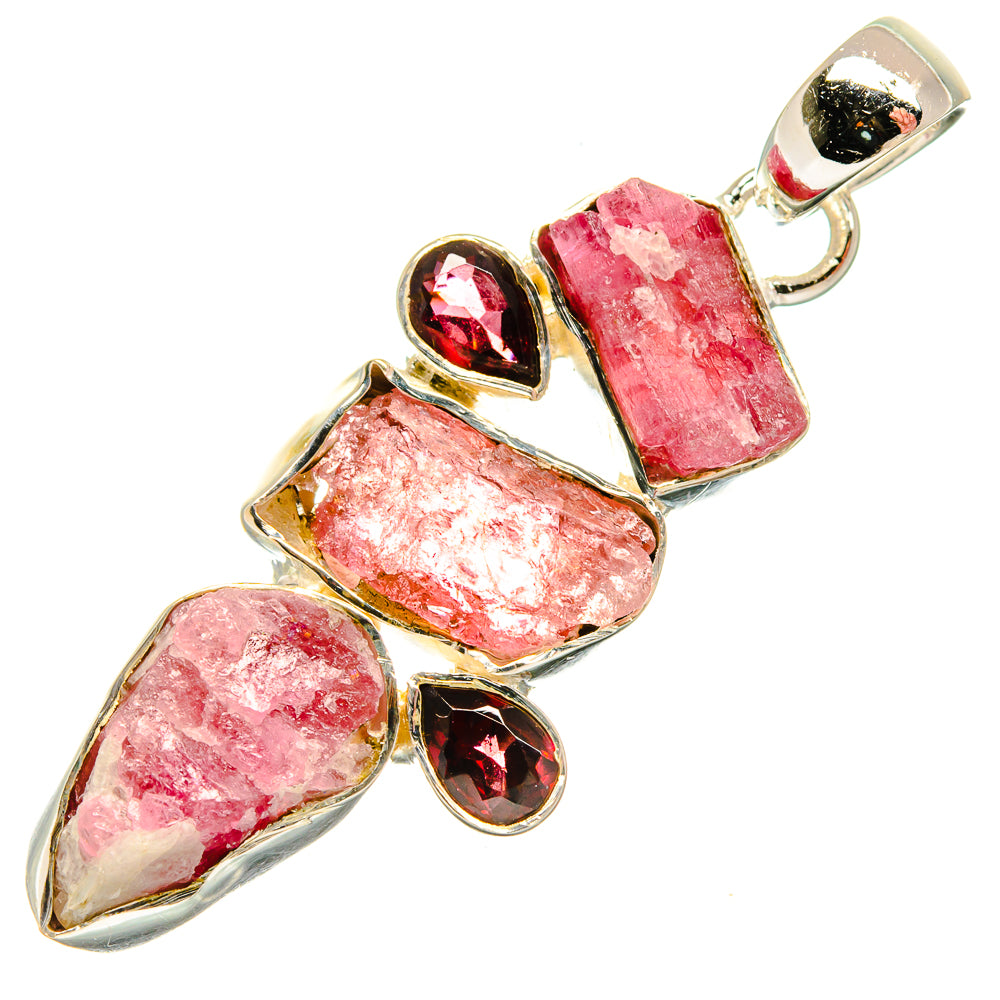 Pink Tourmaline Pendants handcrafted by Anasilvercos - PD26416 - Photo 2
