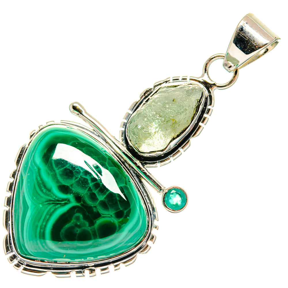 Malachite Pendants handcrafted by Anasilvercos - PD26516 - Photo 2